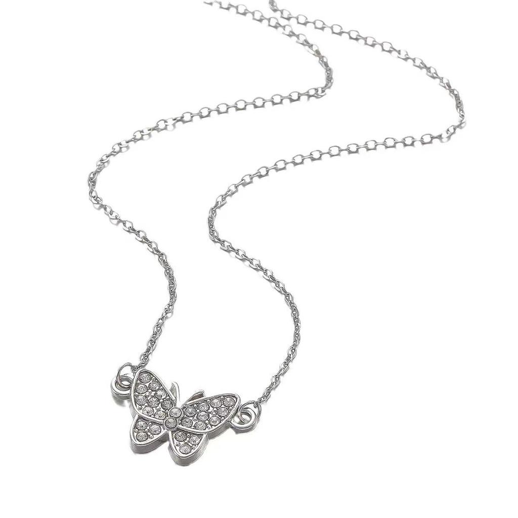 2025 Luxury Diamond Butterfly Choker Necklace for Women – Trendy, Niche Design, Clavicle Chain