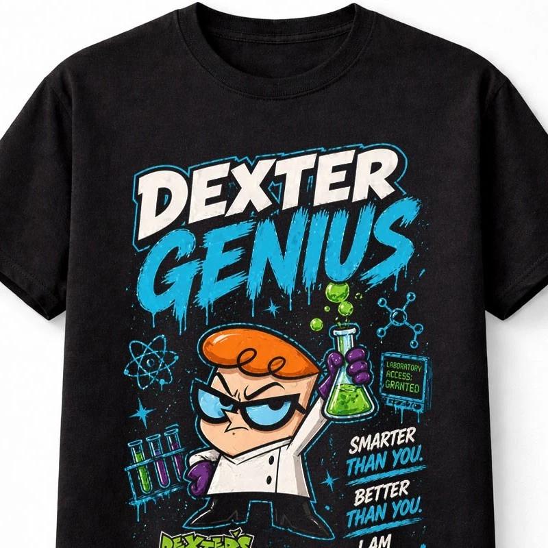Dexter Genius Dexters Laboratory Cartoon Science Graphic Unisex TShirt S