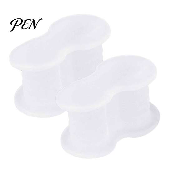 Soft Silicone Toe Spreader 2 Rings Separators, Spacers Corrector, Big Flexible Sebs Spacer Distributor Corrector for Men & Women Straighten