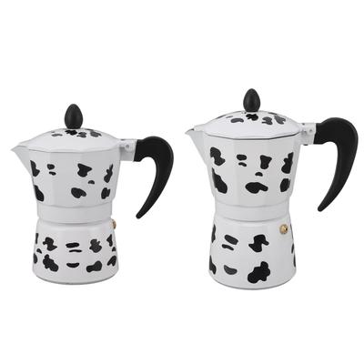 Milk Cow Color  Pot Aluminum Coffee Pot Coffee Maker for Home Cafe Outdoor Activities Camping Tr