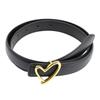 Women's Versatile Heart Buckle Fashion Belt for Jeans and Dresses with PU Leather Details
