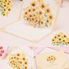 1PC Paper Postcard 3D Greeting Card Creative Roses Birthday Gift Card Sunflowers Bouquet Pop-Up Tulips