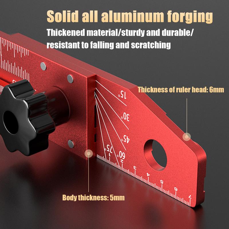 Woodworking Ruler Aluminum Alloy Sliding T-angle Square T-Angle Square For Construction Drafting Painting Sewing Hardware