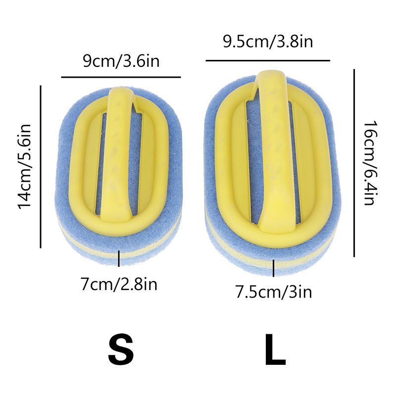 Kitchen Bathroom Toilet Cleaning Magic Sponge Glass Wall Cleaning Bath Brush Handle Sponge Ceramic Window Slot Clean Brush