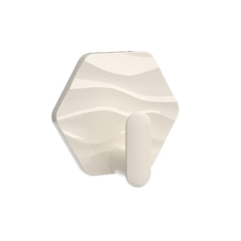 Home-use Hexagonal Water Ripple Hooks - No-drilling Bathroom Door Back Invisible Hooks - Bathroom Adhesive Round Hooks