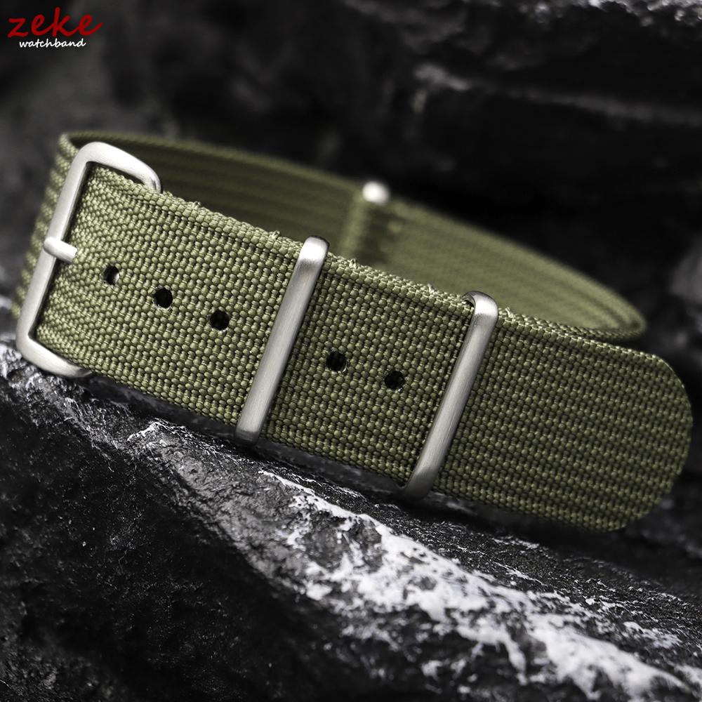 Ribbed Nylon Watch Strap 18mm 19mm 20mm 22mm for Omega Military Sports Wristband Men Women Braid Fabric Watch Bands Accessories