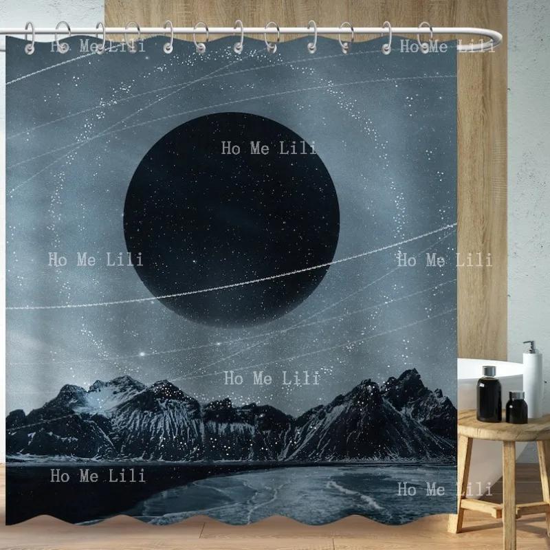 

Planet Space Modern 3D Theme Shower Curtains Style Bathroom Minimalist Bath Decor Waterproof Plastic Curtain With 12 Hooks W60H190(CM)-1 Pcs