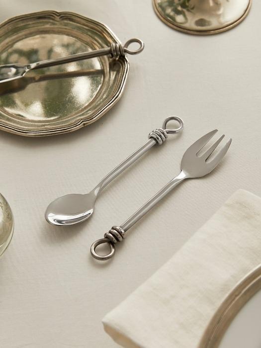 Casamia Note Dessert Cutlery Set 2P 1 dessert spoon + 1 dessert fork