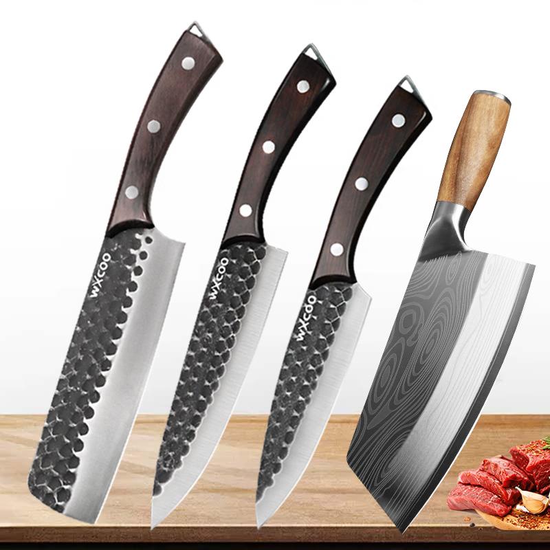 4PCS Kitchen Chef Knife Set Stainless Steel Boning Knife Multipurpose Knife Utility Knife Barbecue Knife
