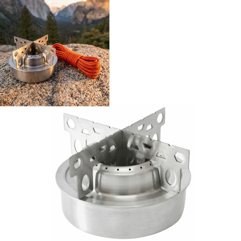Ultralight Alcohol Stove With Support Stand Camping Stove Durable Spirit Burner Stove  Hiking