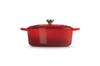 Le Creuset Litý smaltovaný hrnec Signature Cocotte Oval 25 cm Cherry Red Plynová trouba IH kompatibilní s japonskou [Autorizovaný produkt]