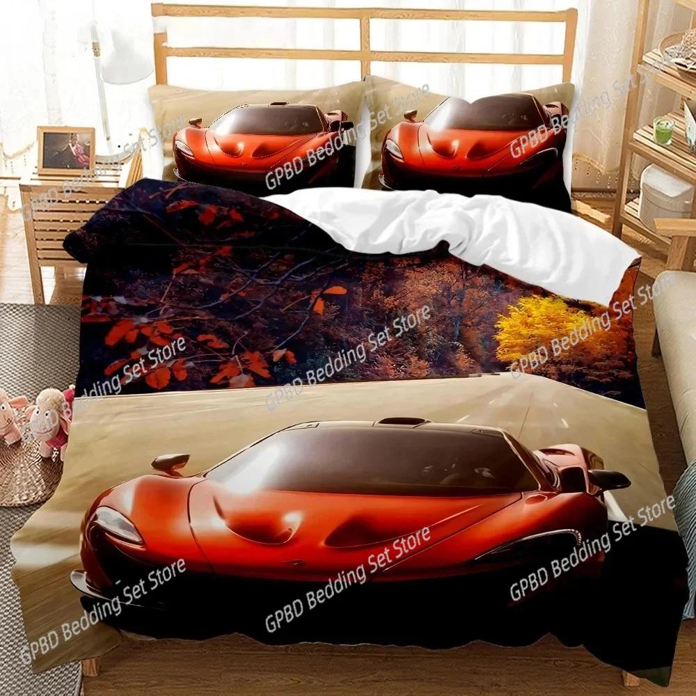 Comforter 3D Print Sports Car Bedding Set 3D Printed Suitable For Bedroom Kids Home Textile