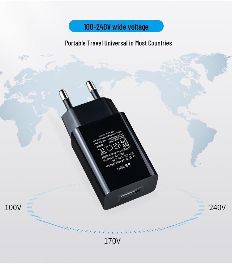 5V 1A/2A Korean Standard Mobile Charger - KC+KCC Certified Adapter for Bundles