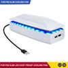 Ventola di Raffreddamento Superiore per PS5 Slim con Luce LED RGB Radiatore Host di Gioco Ventola di Raffreddamento Superiore Antipolvere per Console PS5 Slim