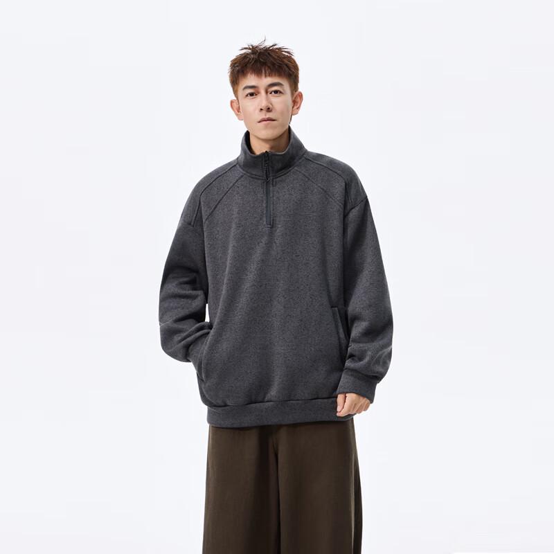 

TOM ADAM Half-Zip American Stand Collar Knit Sweater 3XL