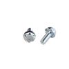 US Class 2 External Hex Flange Bolt with Tooth Washer, Blue-White Zinc-Plated Carbon Steel, Anti-Loosening.