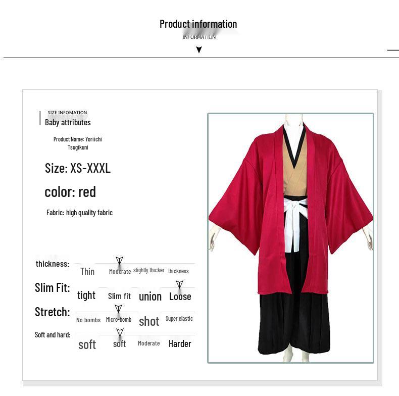 Yoriichi Tsugikuni Sun Breathing Swordsman Cosplay Costume - Japanese Style