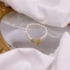 Collar de Perlas de Agua Dulce Naturales Barroco Vintage para Mujer Cierre de Pinza Dorado Círculo Gargantilla Joyería