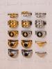 Qiong Yao 18K Gold Irregular Open Ring Set - Stylish Stainless Steel Finger Rings