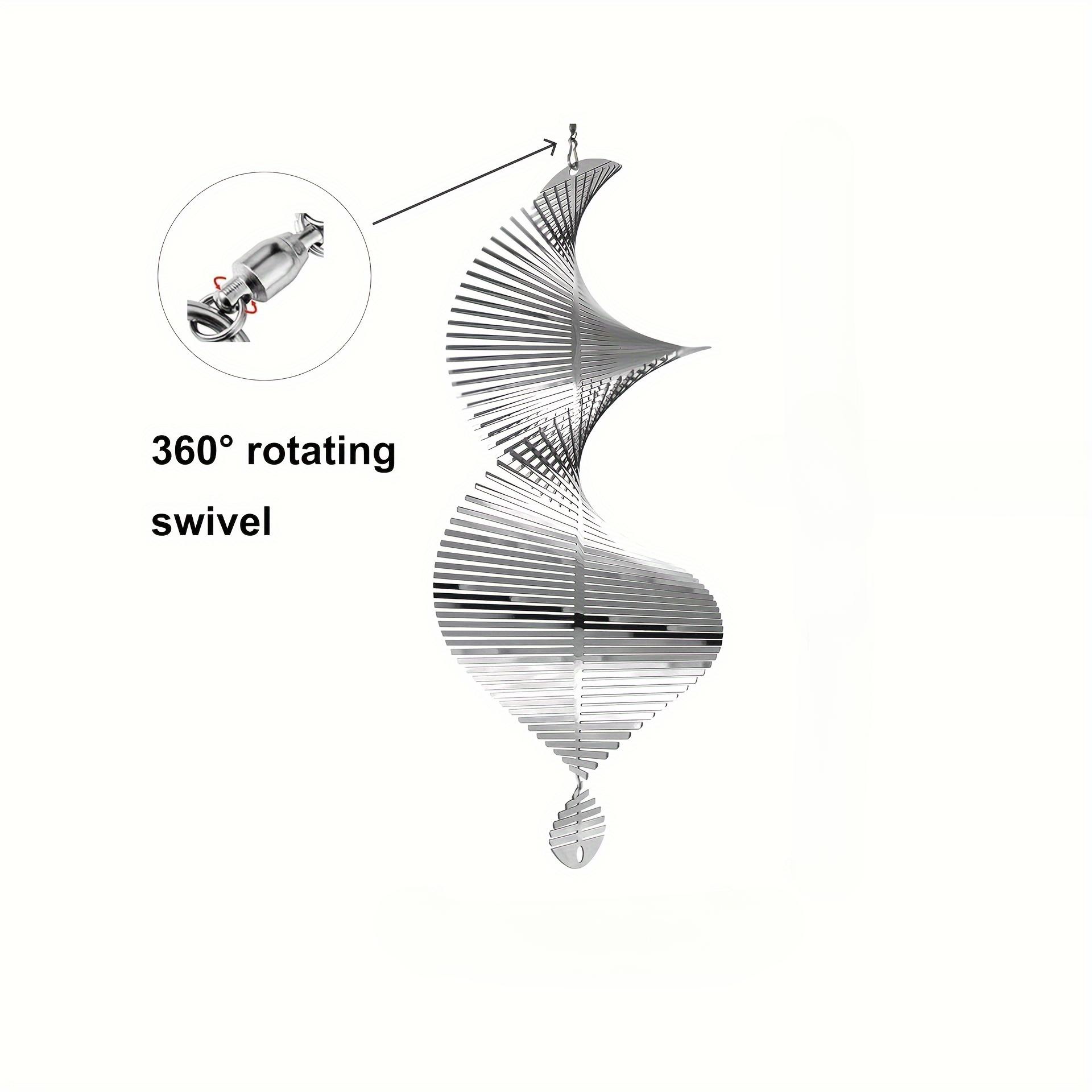 

Big Tornado Metal Spiral Wind Chimes Christmas Decoration 1pc серебряный