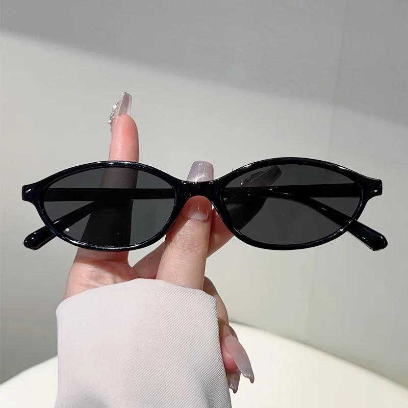 Small Frame Oval Sunglasses Women For Men New Vintage Sun Glasses Luxury Brand Designer Punk Popular Hip Hop Eyeglasses