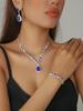 Elegant Rhinestone Zirconia Necklace & Jewelry Set for Bridal & Evening Wear