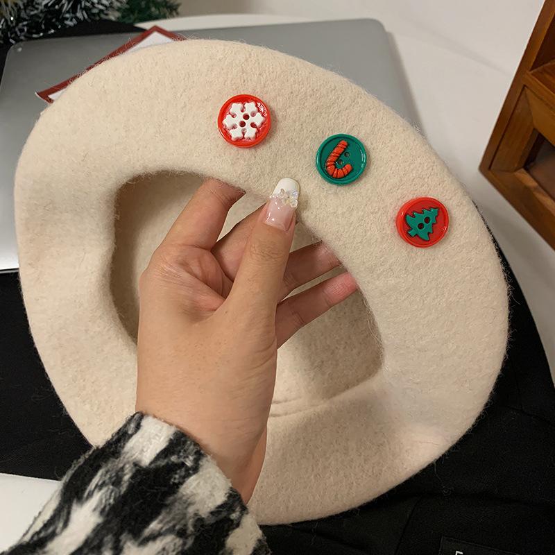 Christmas Beret Vintage Female Winter Warm Hat Student Cap Painter Hats For Women Raiment Xmas  Year Decoration