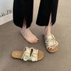 Internet Celebrity Explosion Retro Belt Buckle Slippers Women Summer Wear Platform Muller Shoes Cool Slippers 2025 New