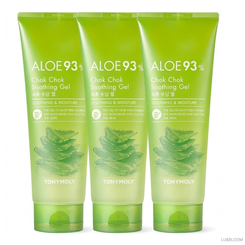 Tonymoly Aloe 93% Chok Chok Soothing Gel 250ml + 250ml + 250ml (+Free gift)
