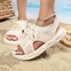 Fashion Women Sandals Summer 2025 New Mesh Fish Platform Sandals Women Open Toe Wedge Sandals Ladies Light Casual Shoes Zapatos De Mujer