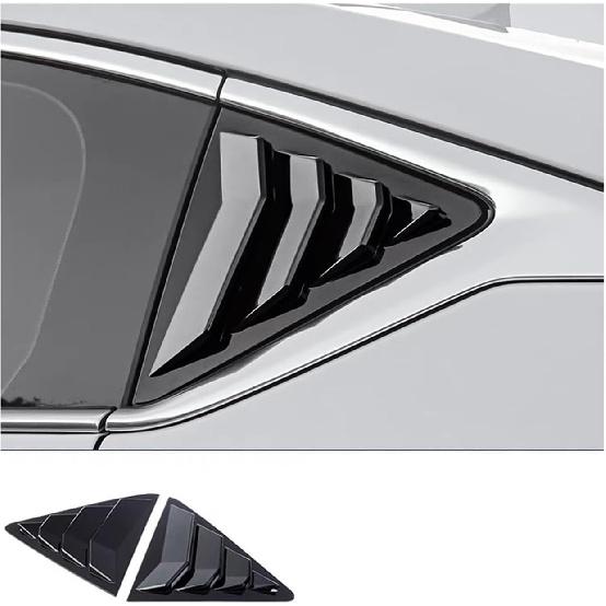 2PCS Car Rear Window Shutter Cover Trim Compatible For Cadillac CT5 Louver Side Vent Accessories(Gloss black) Gloss black