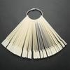 100Pcs Celsius Bag Fan False Nail Tip Stick   Manicure Polish Gel Display Practice Tools(White)