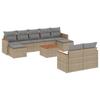 VidaXL Garden Lounge Set with Cushions 10 Pcs, Patio Sofas, Patio Furniture Set, Outdoor Furniture, Beige 3258811
