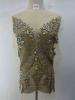 Halloween 3D Glass Corset Dress with Stretch Feature Halloween Sequined Corset with Rhinestone Motif Applique Sew-On Garment