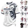 Camiseta Masculina Casual com Gola Redonda de Manga Curta com Estampa de Letras e Gráfico de Futebol Confortável Caimento Relaxado Top