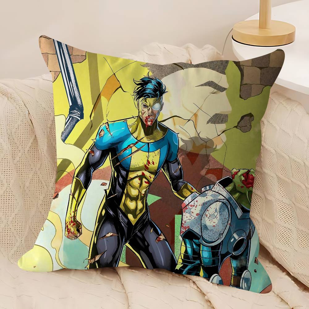 Tecknad I-Invincible Lönndesign Kuddfodral Glad Höstskörd Dekor Högtidsdekorati Kuddfodral