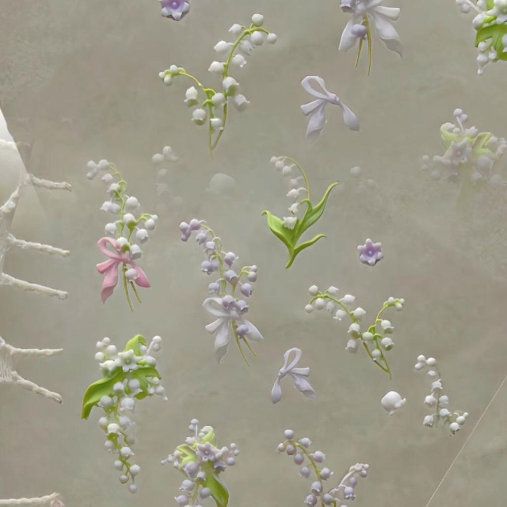 Silicone Mould for Embossed Nail Art Stickers Intricate Floral Lace Bowknot Designs Crafting Easy Application