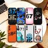 67 Six Seven-n  Phone Case Black Silicone Soft For Samsung Galaxy A73,A72,A71,A70,A53,A52,A51