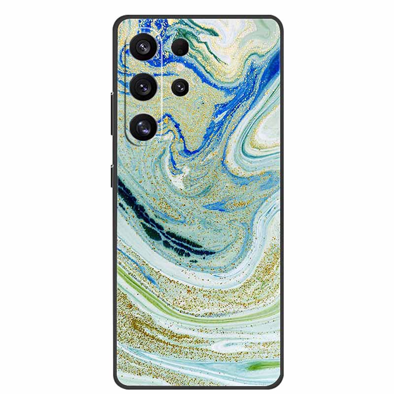 Phone Case For Samsung Galaxy S26 Ultra Colorful Painted Soft Silicone Bumper for Samsung S26 Ultra Case Marble Shockproof Cover Galaxy S26 Ultra