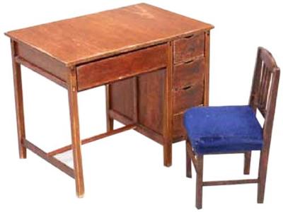 Cobaanii Mokei Kobo 1/12 Série Memories Alley Bureau et Chaise d'Enseignant Kit d'Assemblage OY-005