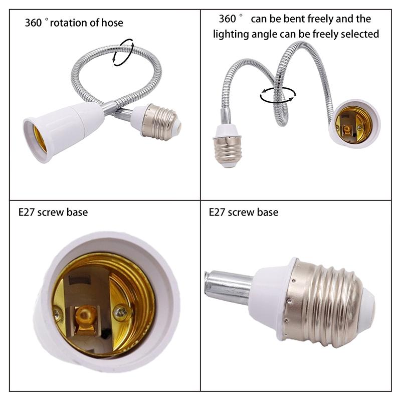 High Quality 195-595mm E27 To E27 LED Screw Lamp Base Bulb Socket Extender Extension Light Holder Lamp Base Light Socket Adapter