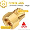 Frienda 1/4 Inch Male NPT X 1/4 Inch Female Inverted Flare Propane Fitting NPT Reducer Brass Female Pipe Adapter Brass Bushing Reducer Threaded Pipe