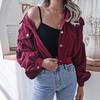 Y2K Vintage Jacket Women Autumn Winter Coat Fashion Casual Elegant Loose Short Balloon Sleeves High Street Amercian Jackets