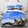 3D Dinosaur Bedding Sets Jurassic World Polyester Duvet Cover Sets Unique Dinosaur Bedding For Kids Adults Full King Twin Size