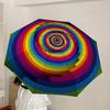 1PC Rainbow Spiral Automatic Folding Umbrella - Compact 8-Rib Design, Durable Plastic & Iron, Lightweight for Outdoor Daily Use, Festive Gift019