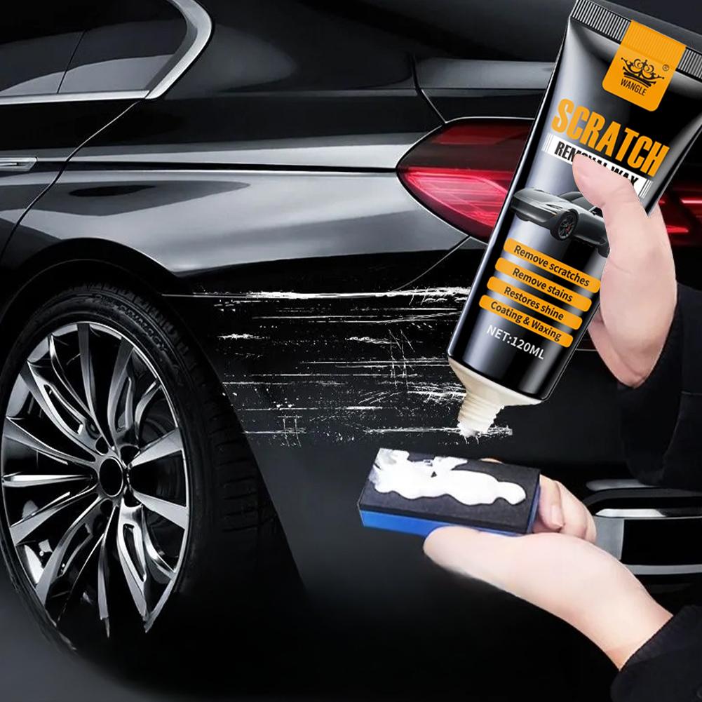 120g 1 Set Car Paint Scratch Remover And Repair Wax Remove Surfaces Scratches Repair Wax With Sponge Deep Scratch Repair Agent