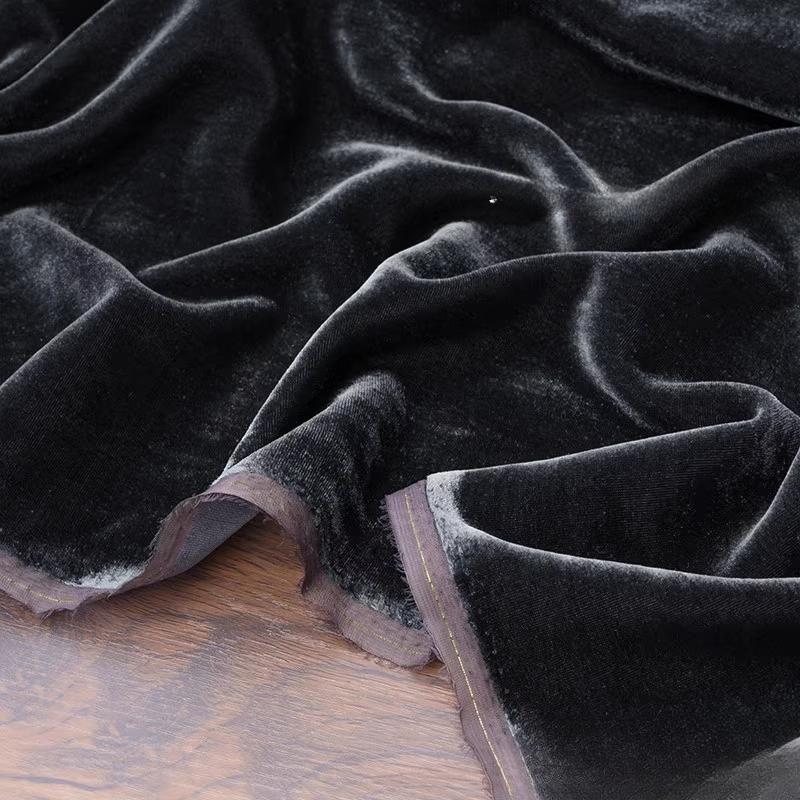 100x140cm Silk Velvet Fabric Solid Color Velvet Clothing Fabric for DIY Sewing Party Dress Cheongsam Designer Cloth