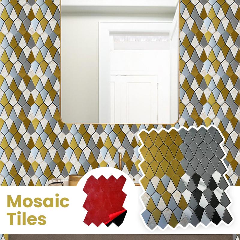1 Pcs Modern Peel And Stick Backsplash Tiles DIY Kitchen Bathroom Wall Sticker Home Decor Waterproof Self-Adhesive Mosaic Tiles
