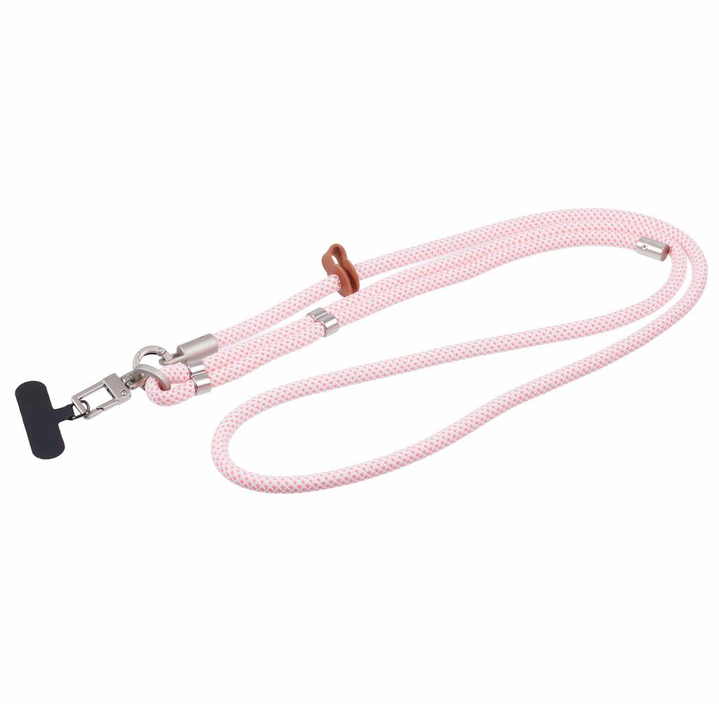 Handy-Umhängeband mit verstellbarer silberner Schnalle, Nylon-Handyband mit Befestigungslasche, Gesamtlänge: 140 cm