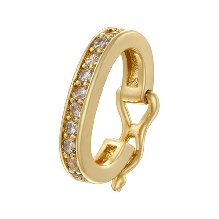 Multipurpose Clasp With Sturdy Brass Cubic Zirconia Detailing Necklace and Bracelet Enhancer Connectors Daily Use